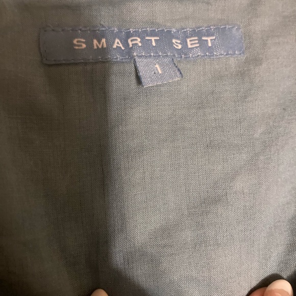 Smart Set Teal Embroidered Dress Size 1/XXS - Picture 4 of 5